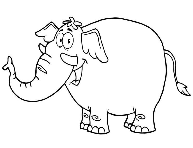 tranh tô màu con voi 12