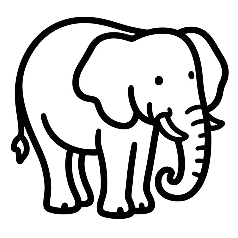 tranh tô màu con voi 21