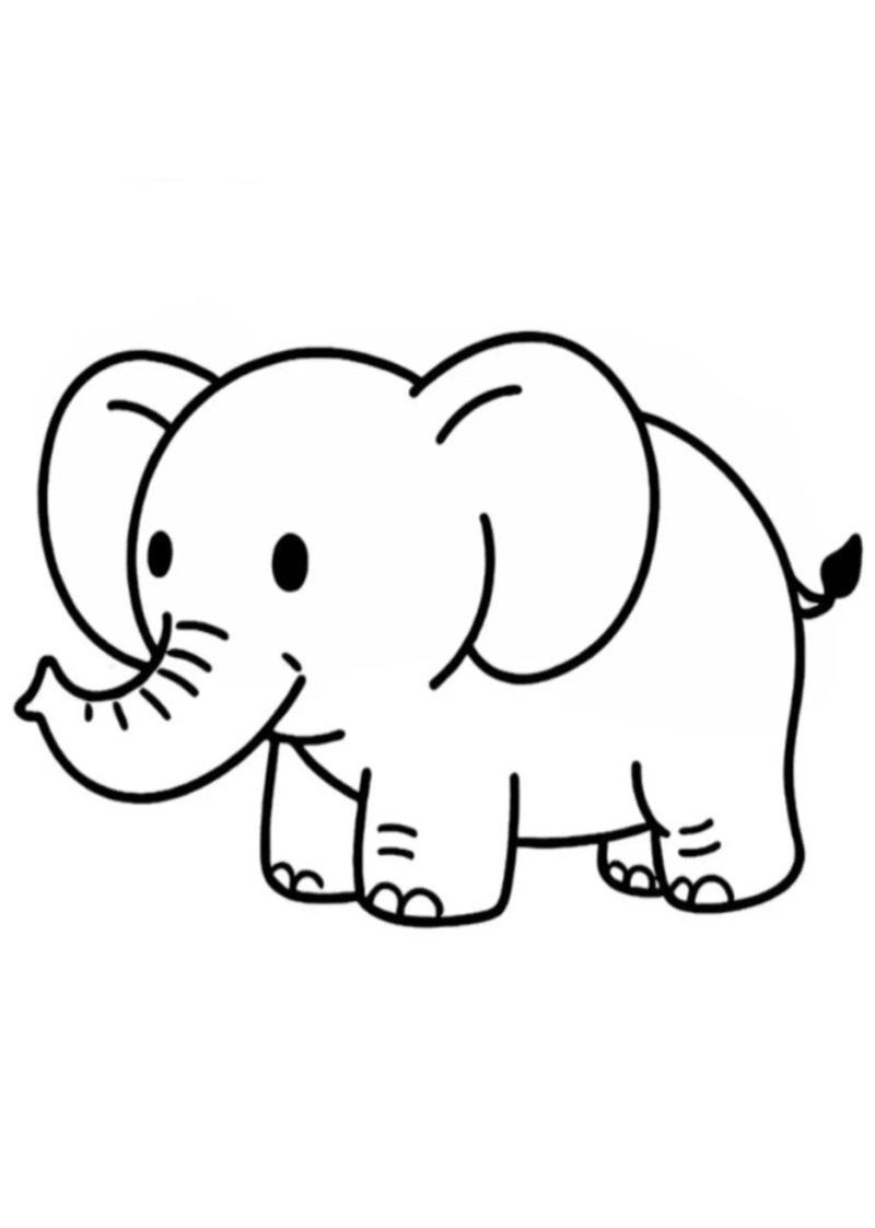 tranh tô màu con voi 22