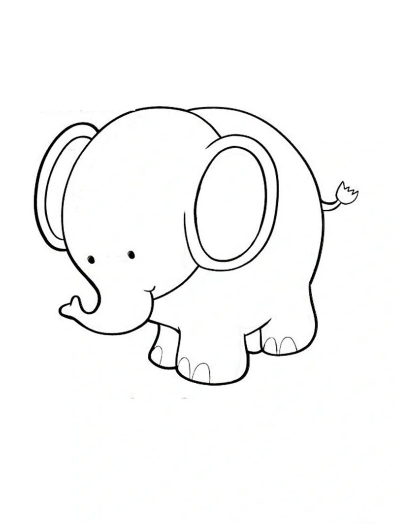tranh tô màu con voi 37