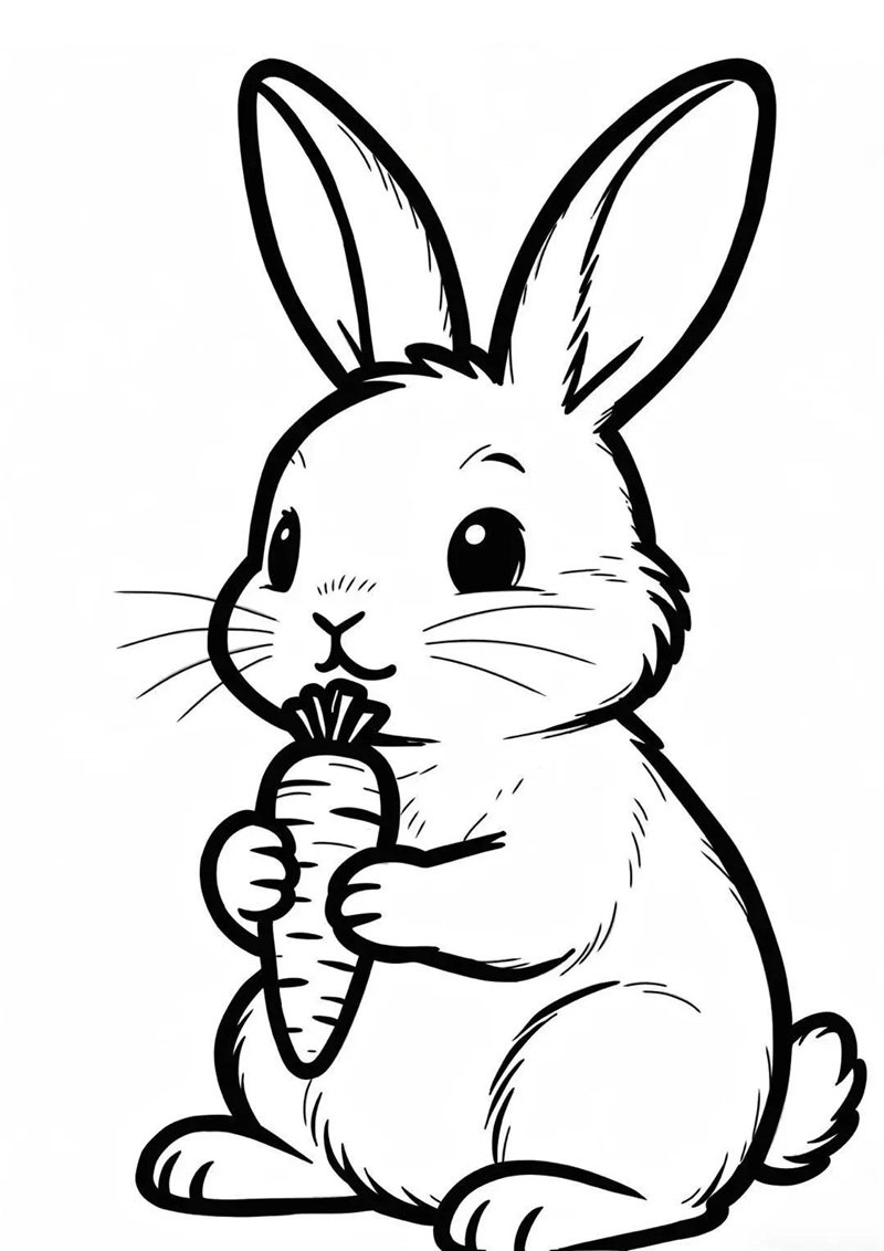 tranh tô màu củ cà rốt 20