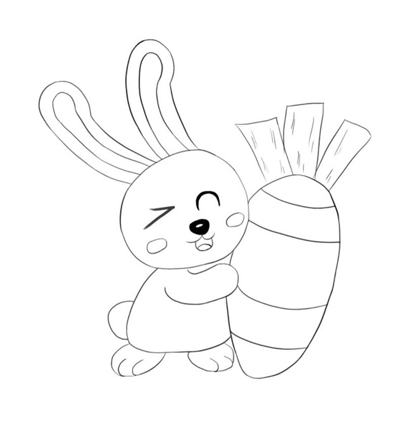 tranh tô màu củ cà rốt 22