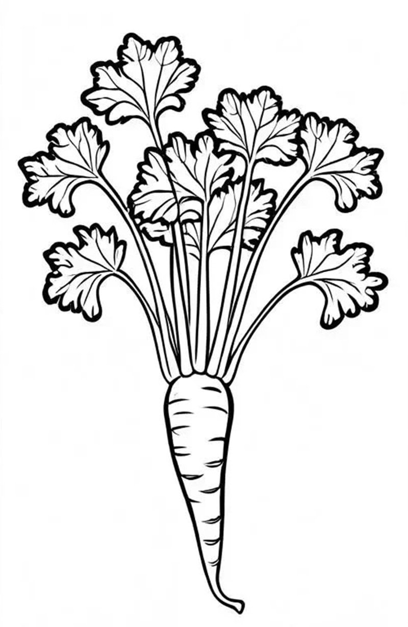 tranh tô màu củ cà rốt 29