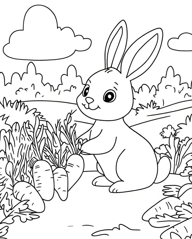 tranh tô màu củ cà rốt 33