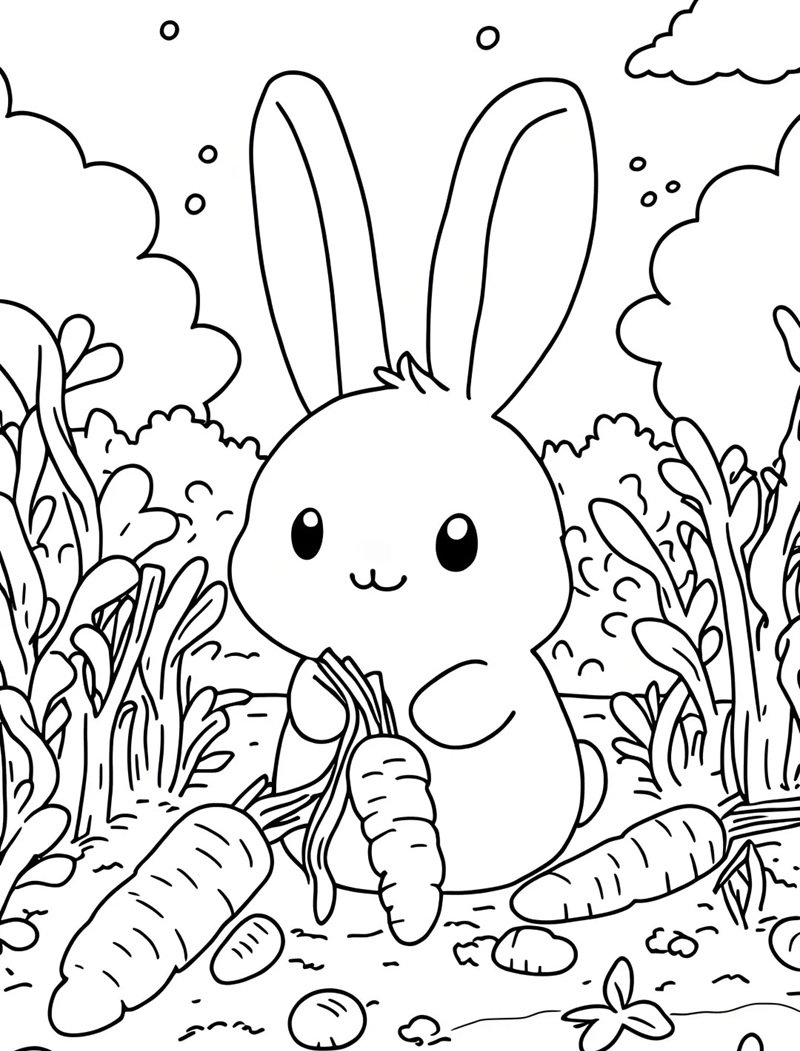 tranh tô màu củ cà rốt 34