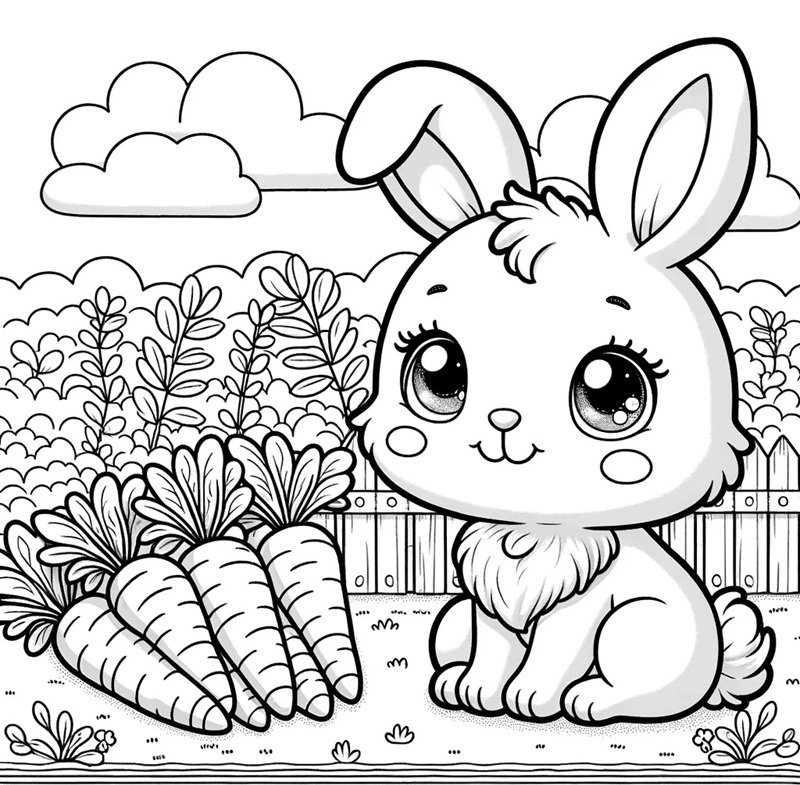 tranh tô màu củ cà rốt 35