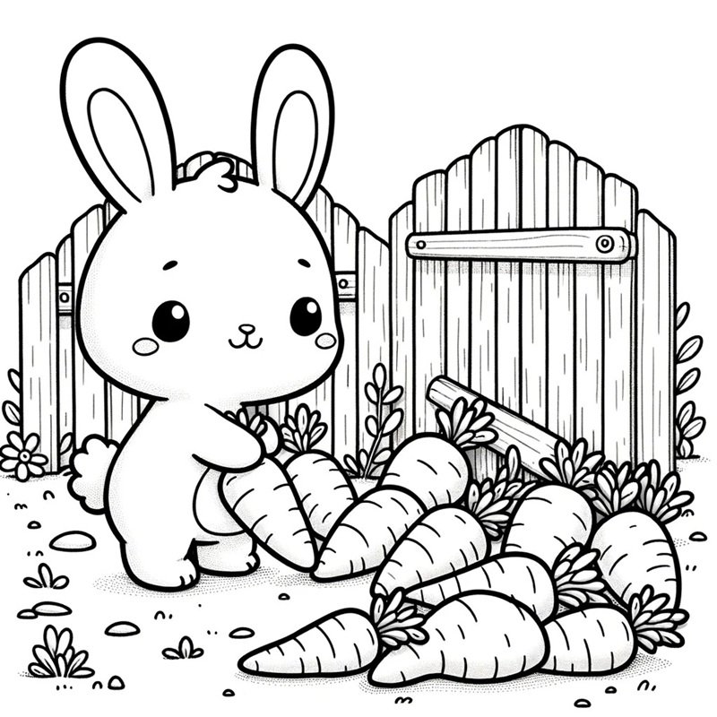 tranh tô màu củ cà rốt 36