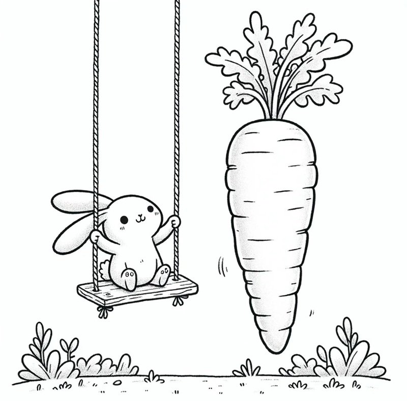 tranh tô màu củ cà rốt 37