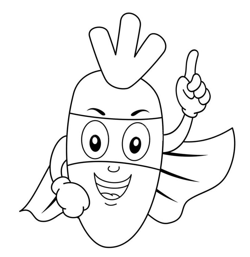 tranh tô màu củ cà rốt 8