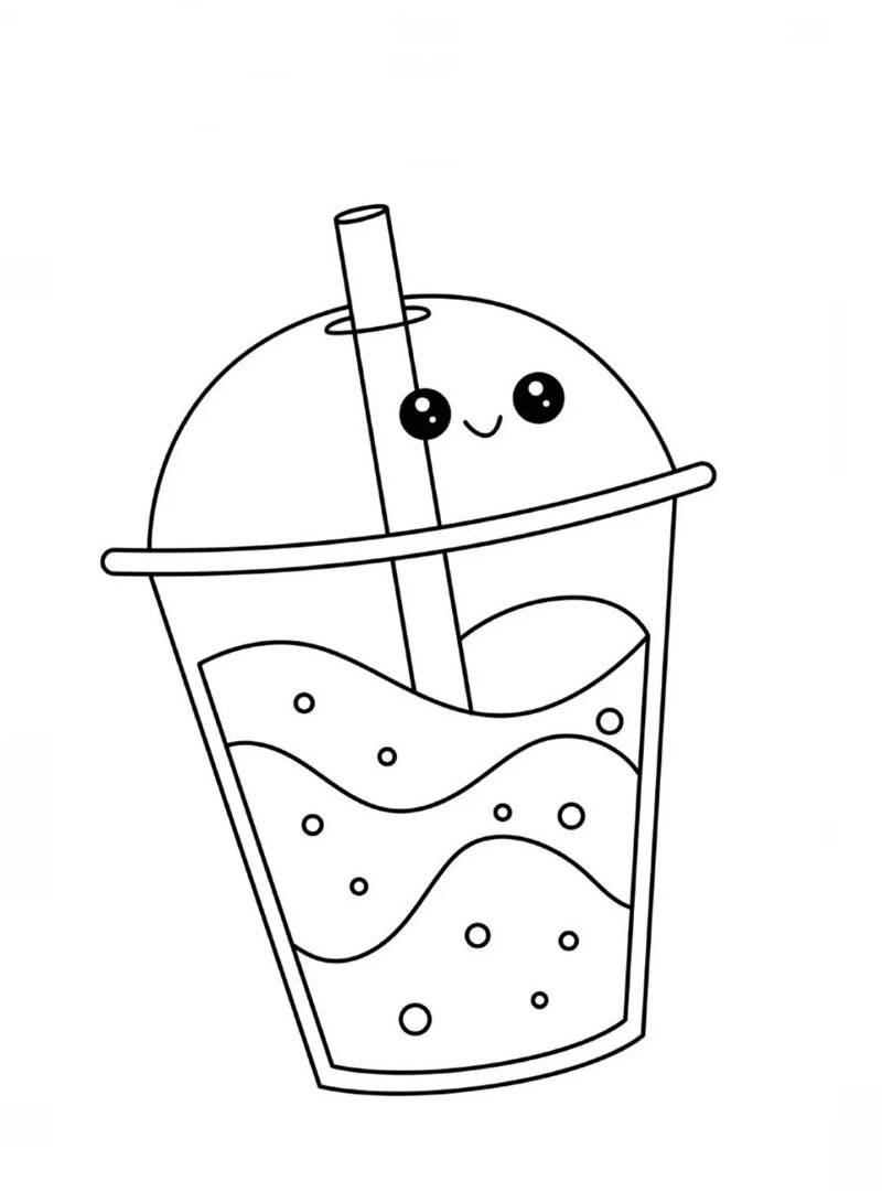 tranh tô màu đồ ăn cute mini 28
