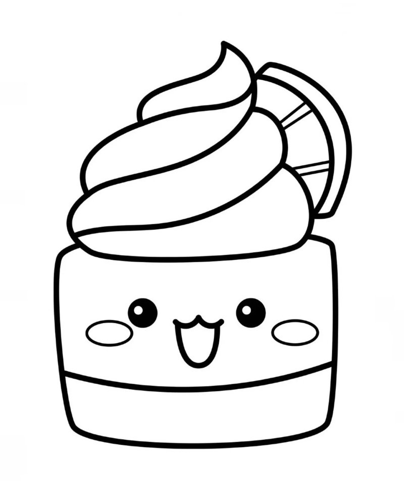 tranh tô màu đồ ăn cute mini 30