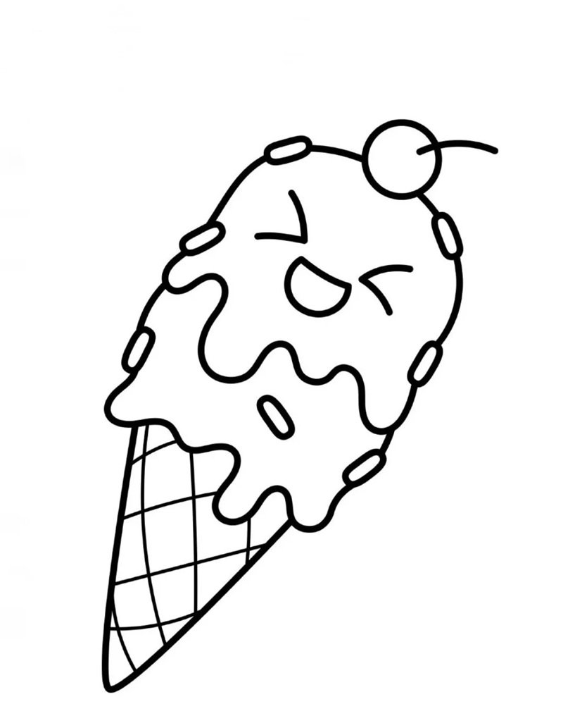 tranh tô màu đồ ăn cute mini 32