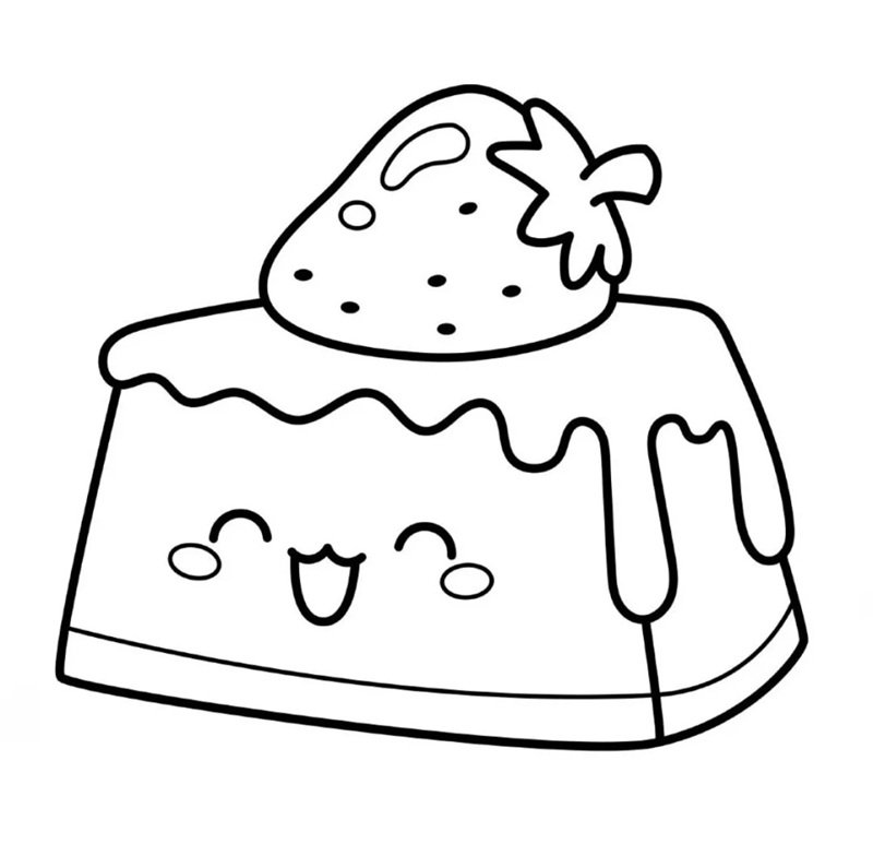 tranh tô màu đồ ăn cute mini 35