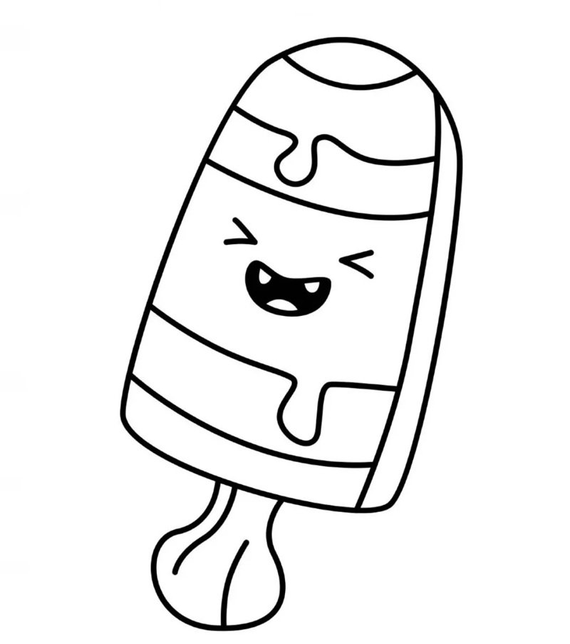 tranh tô màu đồ ăn cute mini 36