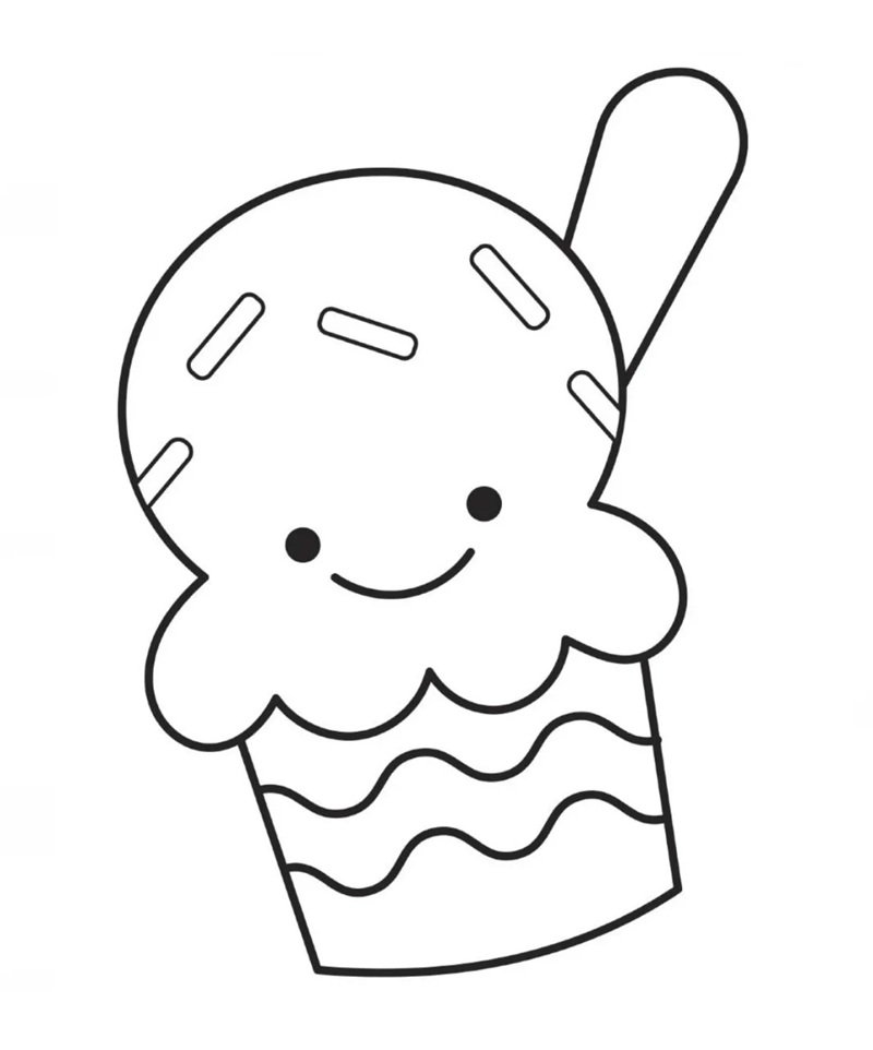 tranh tô màu đồ ăn cute mini 37