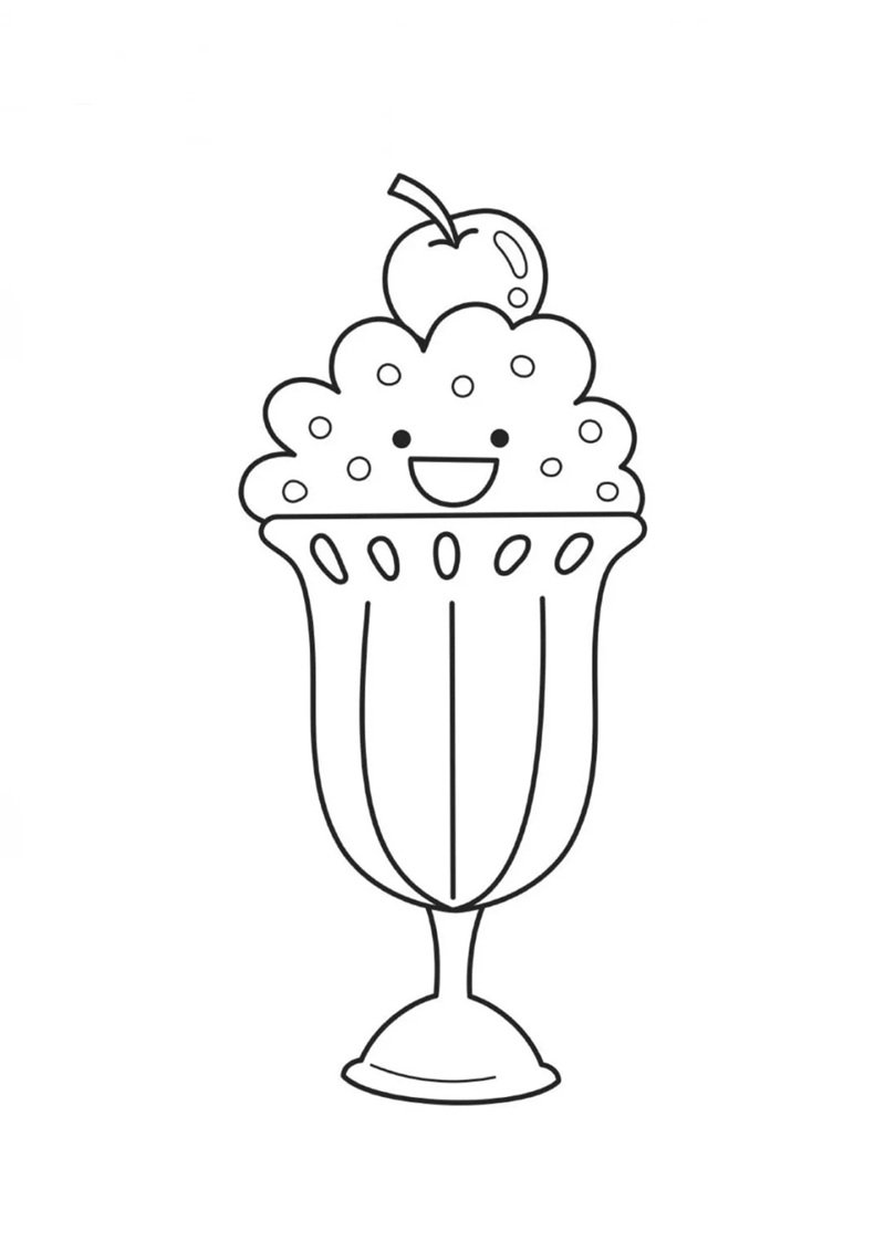 tranh tô màu đồ ăn cute mini 39