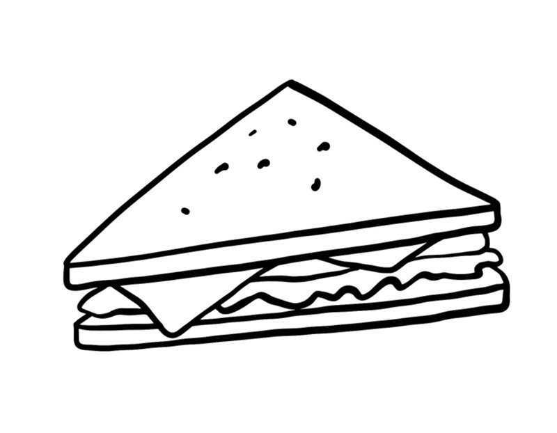 tranh tô màu đồ ăn cute mini 9