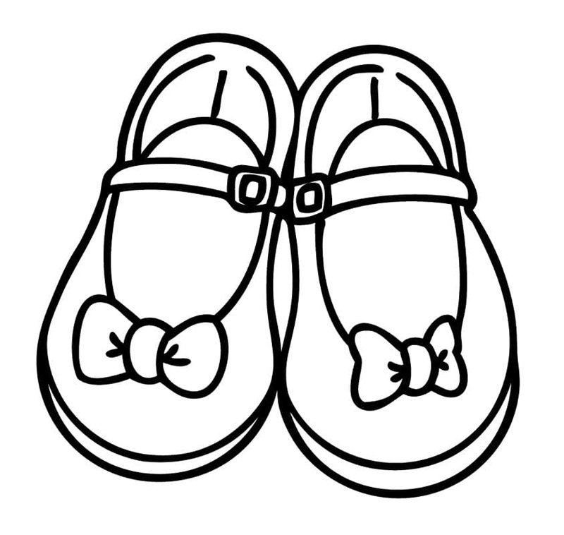 tranh tô màu đôi dép 1
