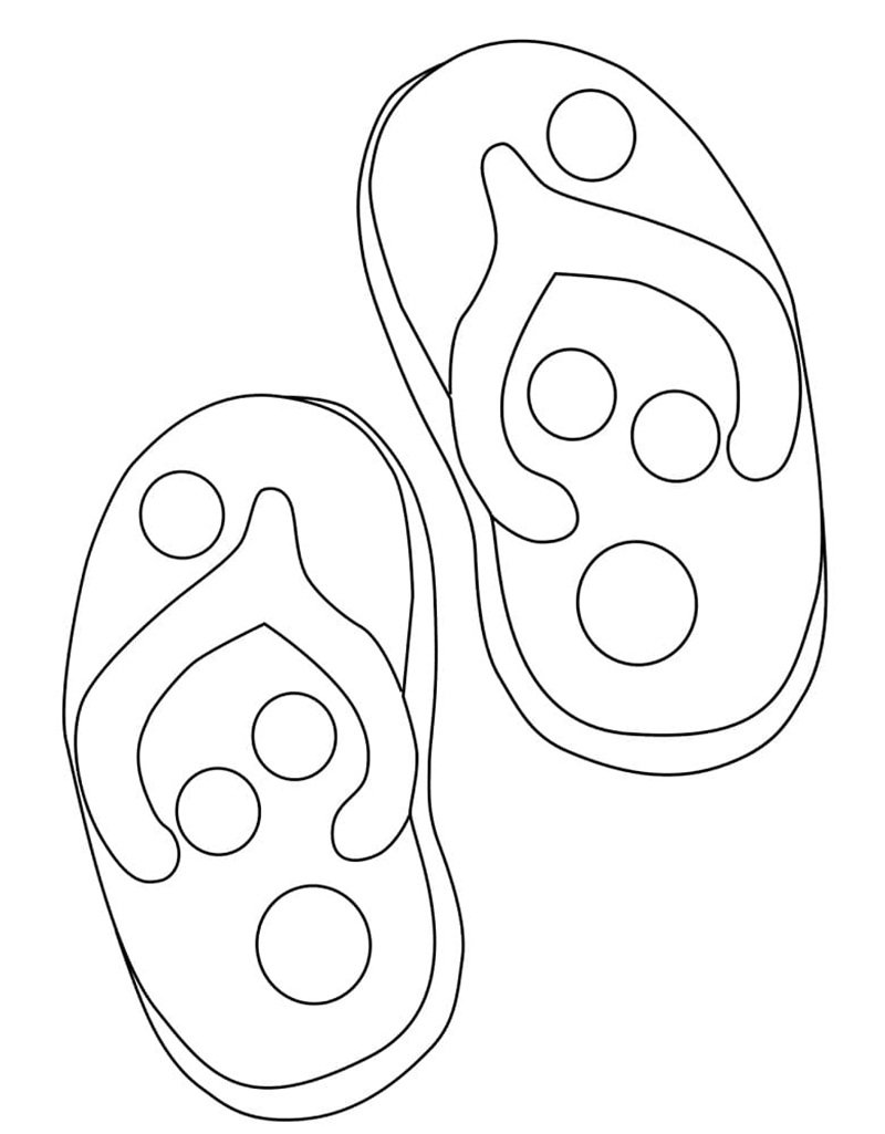 tranh tô màu đôi dép 10