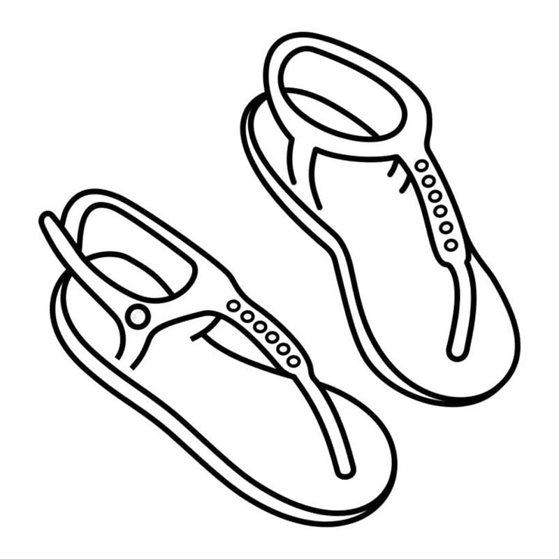 tranh tô màu đôi dép 11