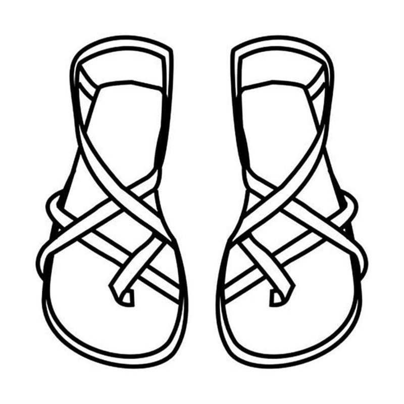 tranh tô màu đôi dép 12