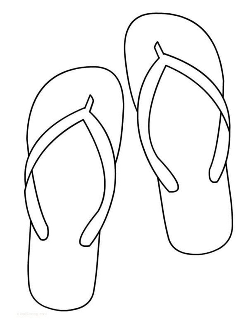 tranh tô màu đôi dép 15