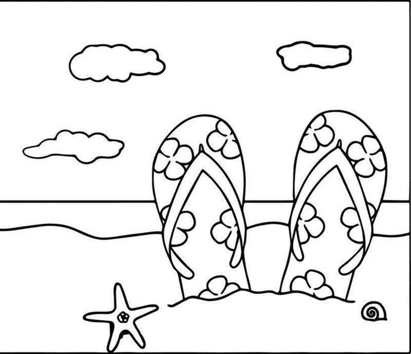 tranh tô màu đôi dép 16