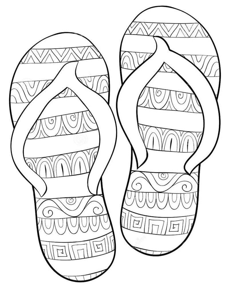 tranh tô màu đôi dép 20