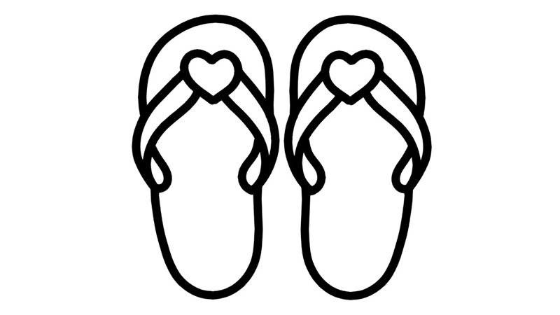 tranh tô màu đôi dép 21