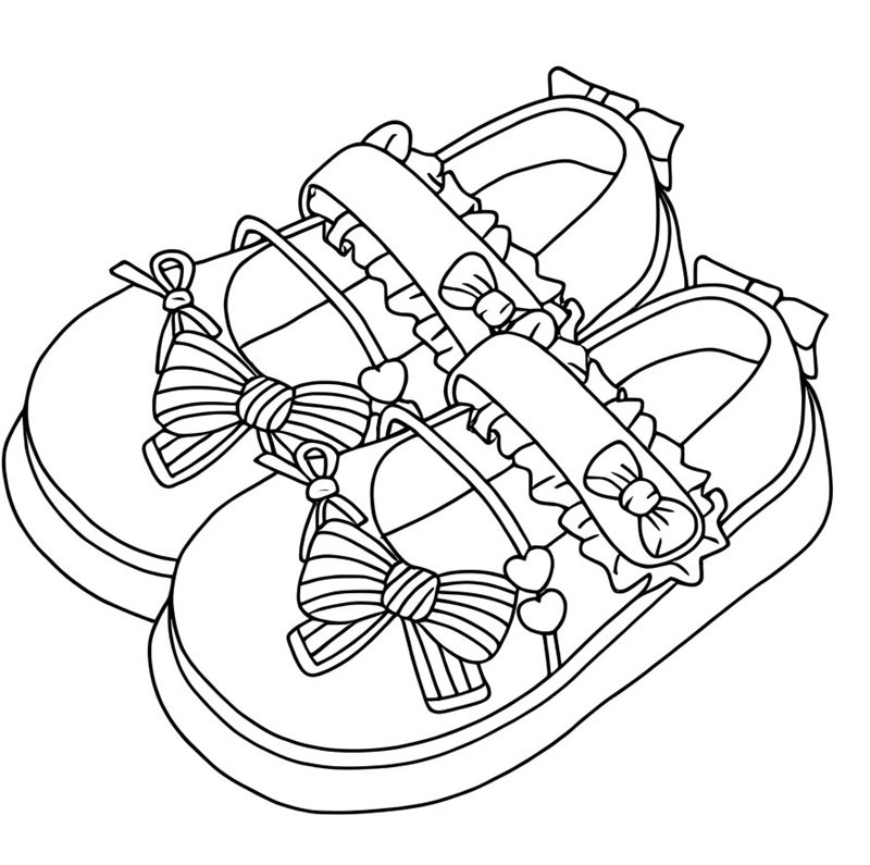 tranh tô màu đôi dép 23