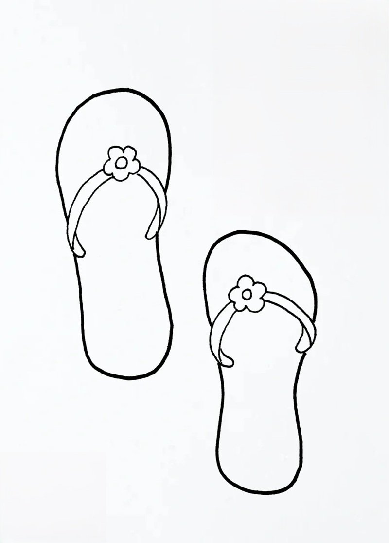 tranh tô màu đôi dép 25