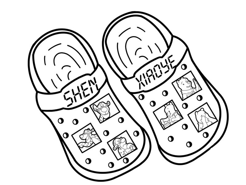 tranh tô màu đôi dép 26