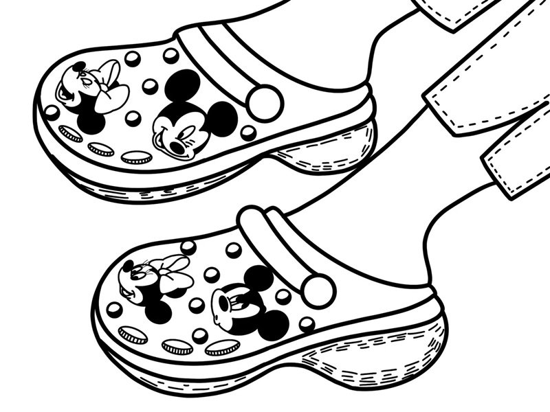 tranh tô màu đôi dép 27
