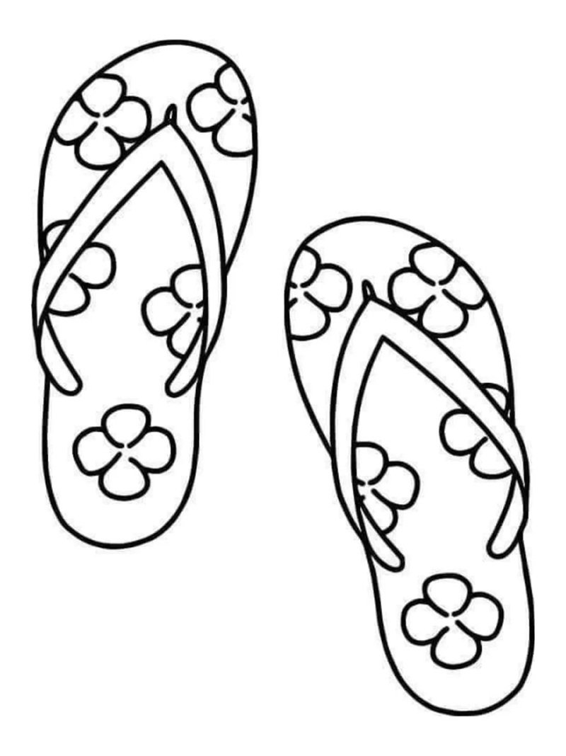 tranh tô màu đôi dép 29