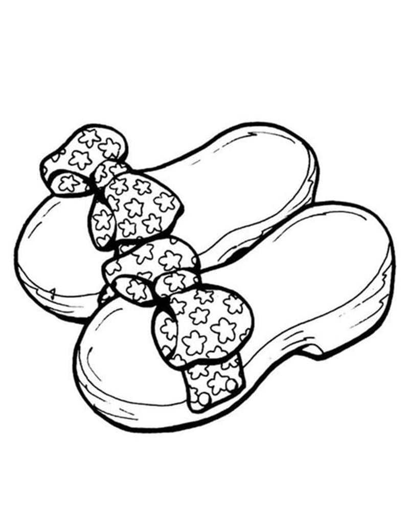 tranh tô màu đôi dép 3