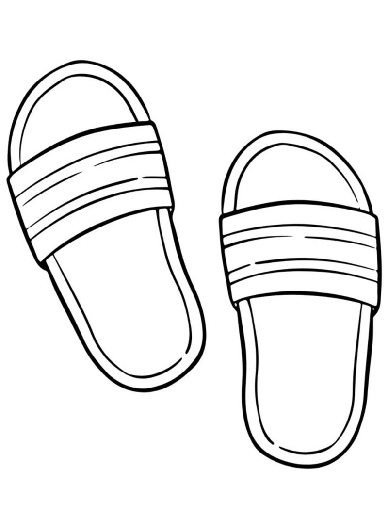 tranh tô màu đôi dép 30