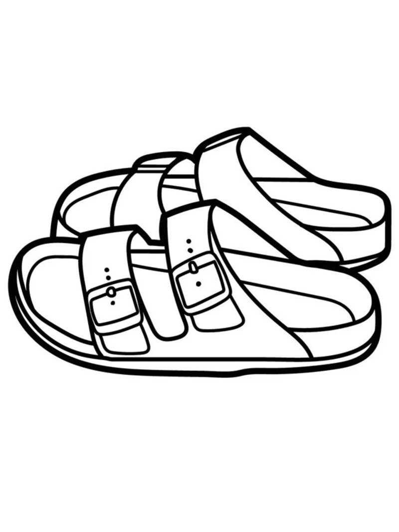 tranh tô màu đôi dép 31