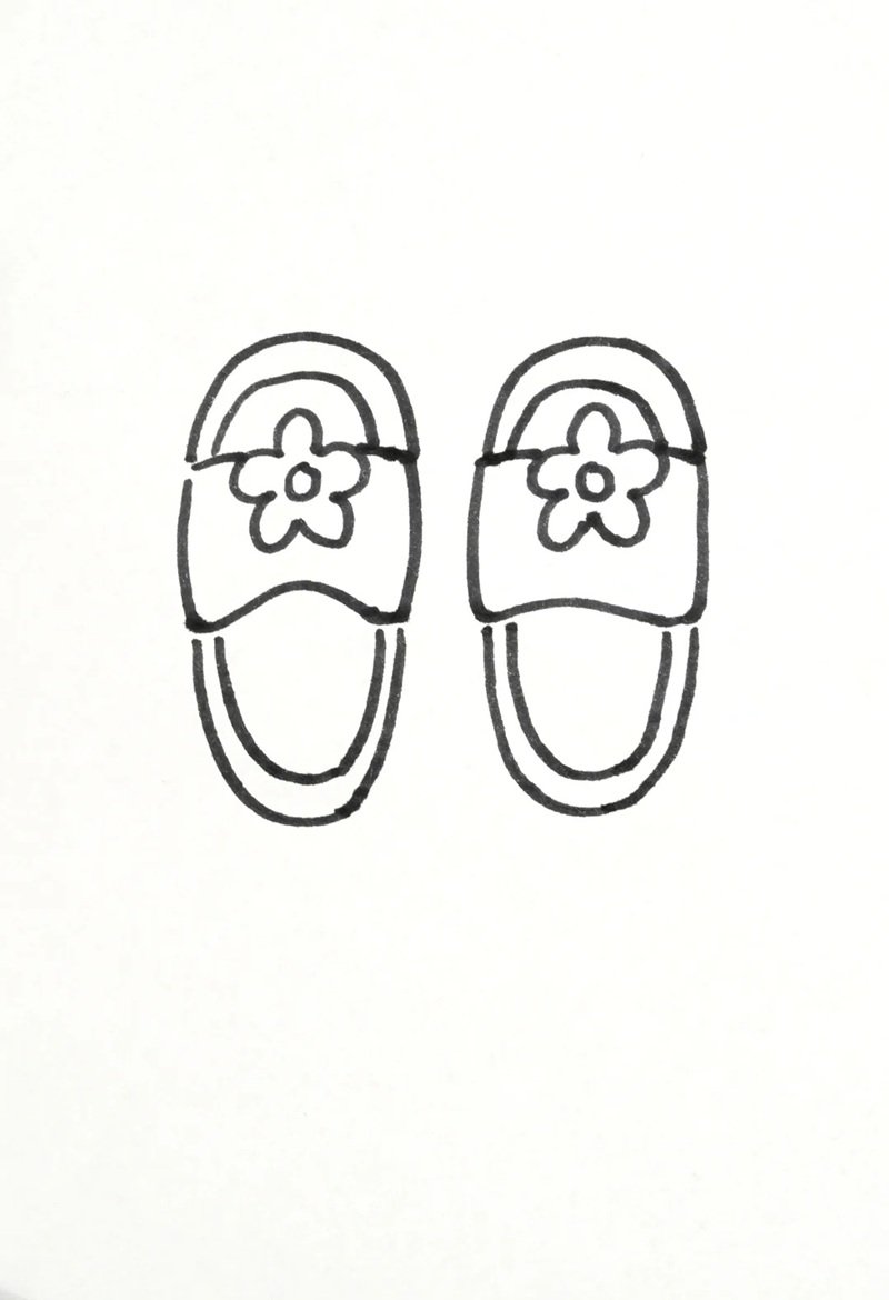tranh tô màu đôi dép 32