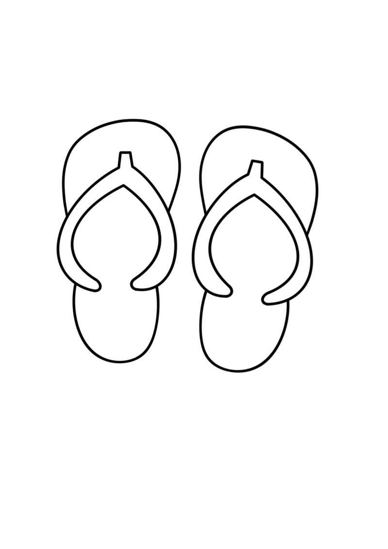 tranh tô màu đôi dép 36