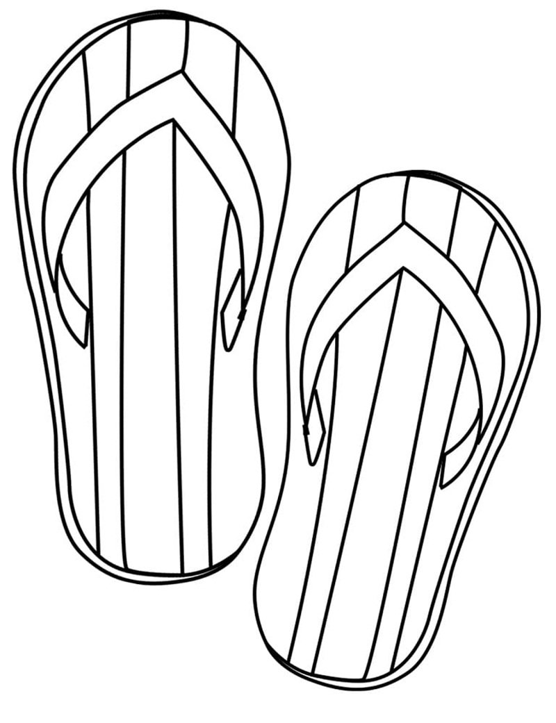 tranh tô màu đôi dép 7