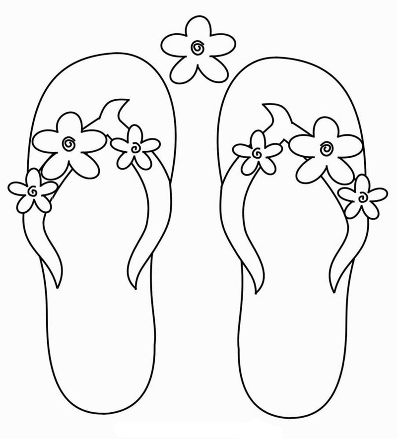 tranh tô màu đôi dép 8