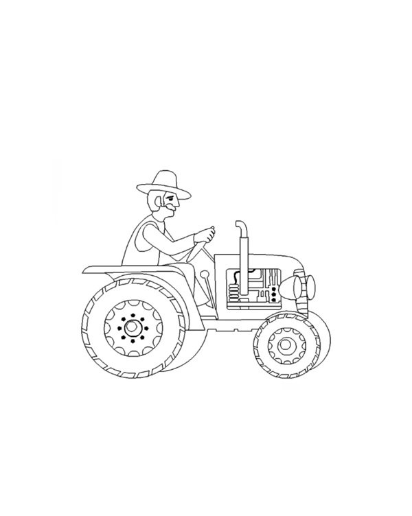 tranh tô màu dụng cụ nghề nông 3