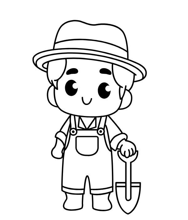 tranh tô màu dụng cụ nghề nông 30