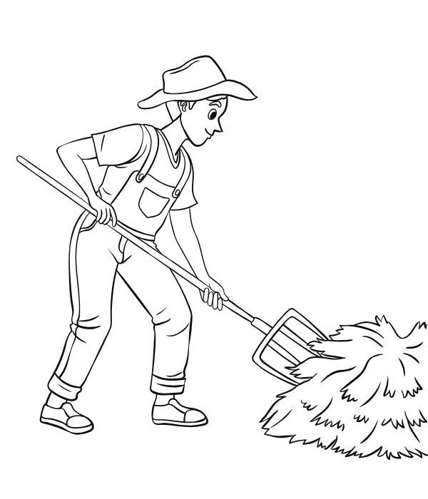 tranh tô màu dụng cụ nghề nông 34