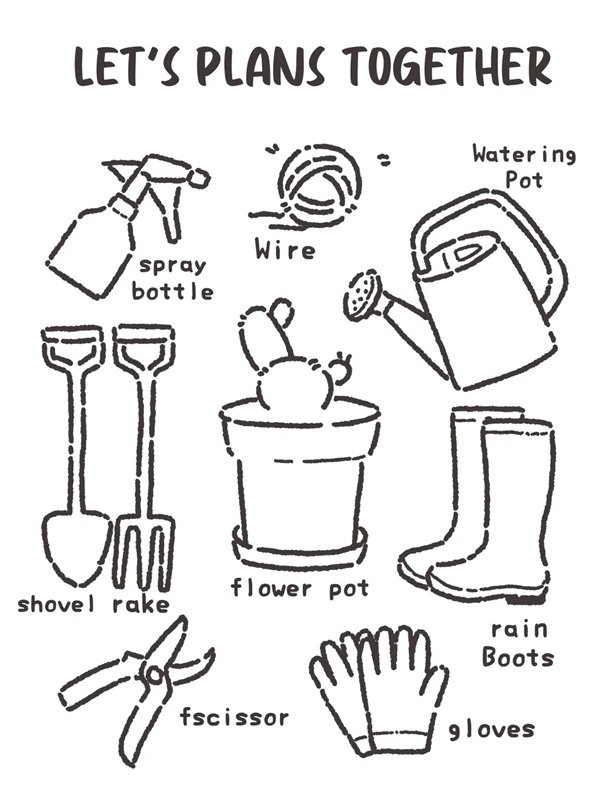 tranh tô màu dụng cụ nghề nông 39