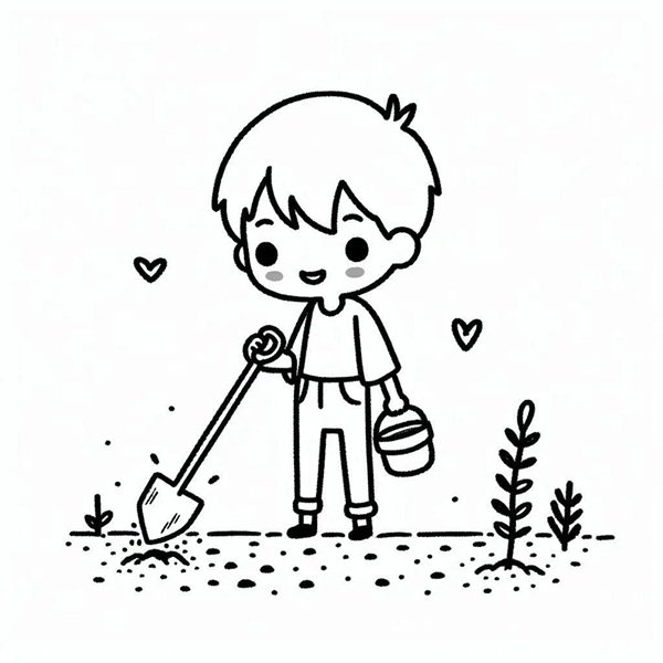 tranh tô màu dụng cụ nghề nông 40