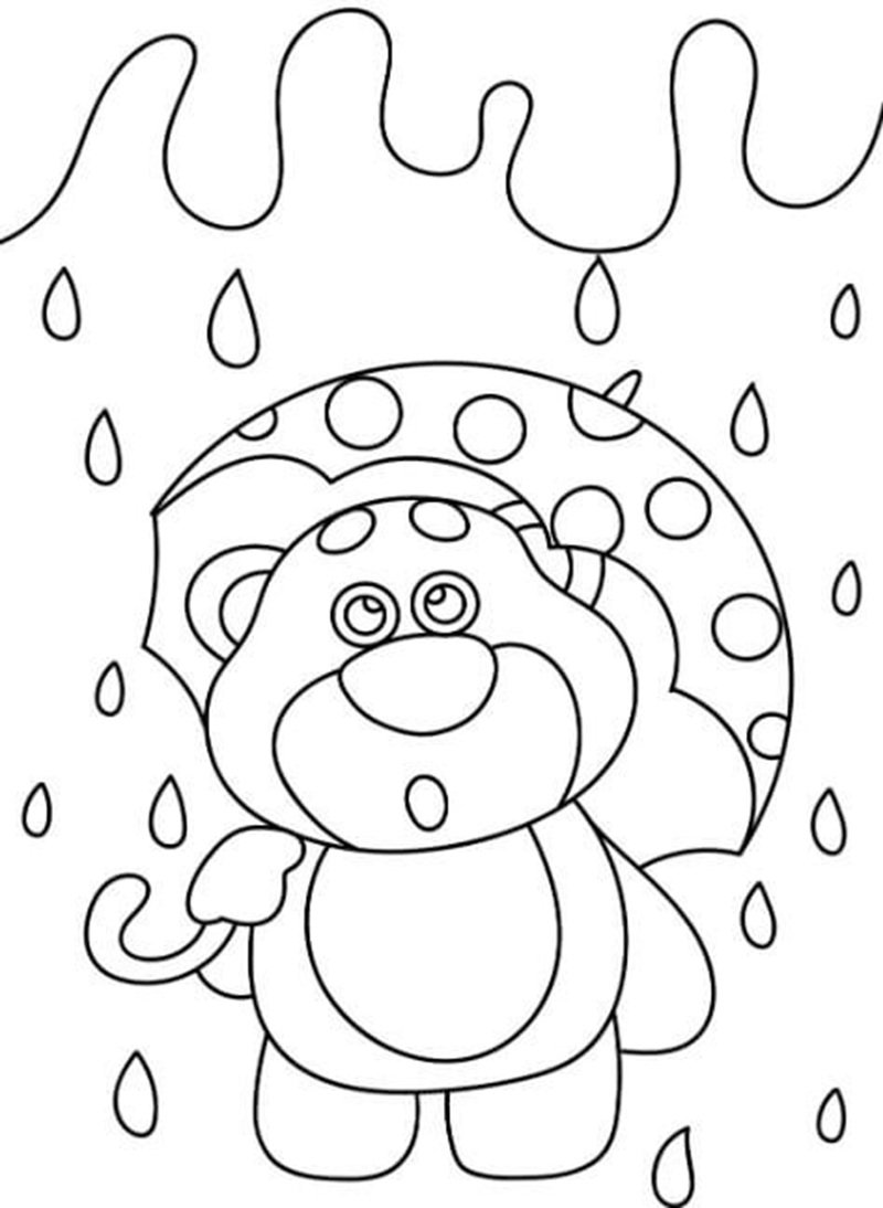 tranh tô màu gấu dâu 12