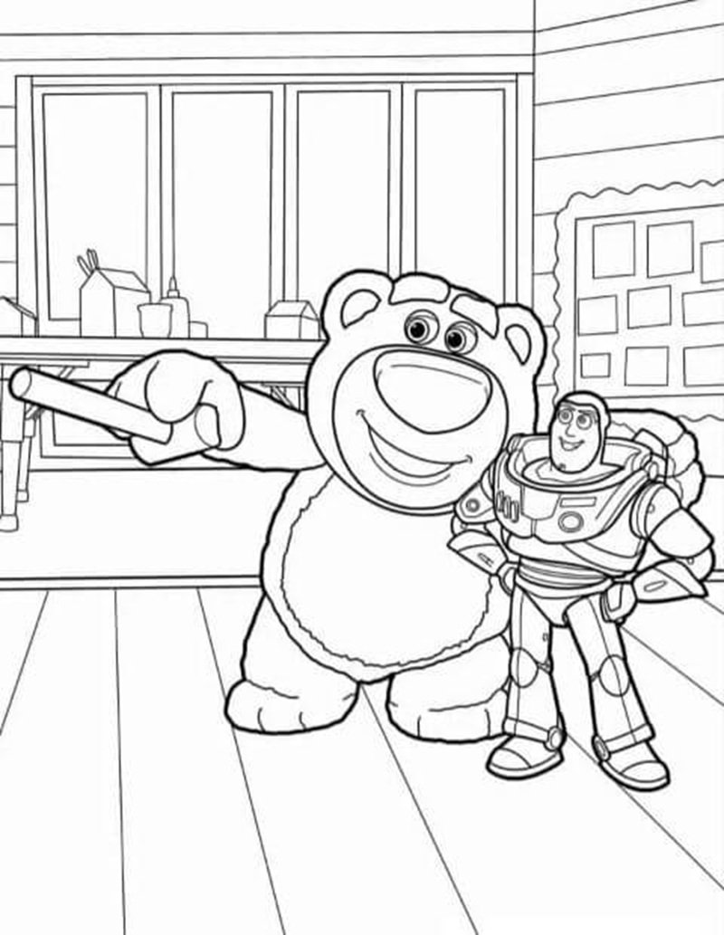 tranh tô màu gấu dâu 16