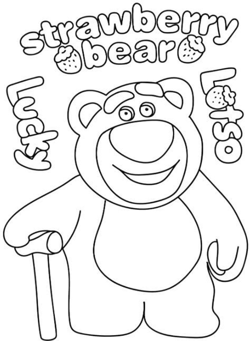 tranh tô màu gấu dâu 20