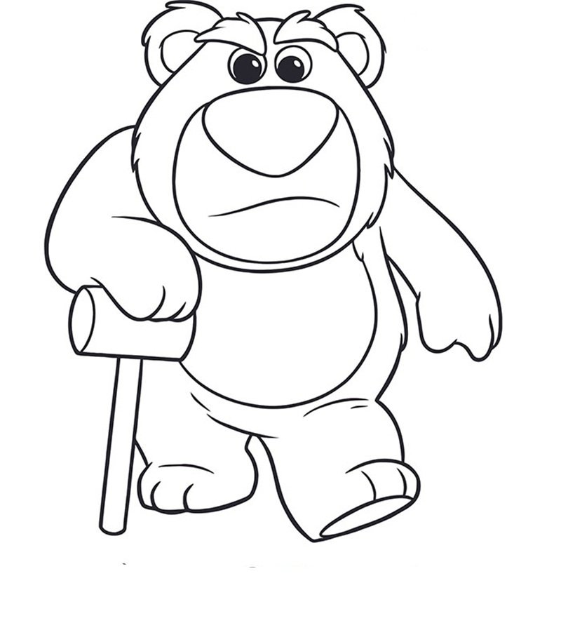 tranh tô màu gấu dâu 24